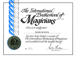 Magician qualification certificate